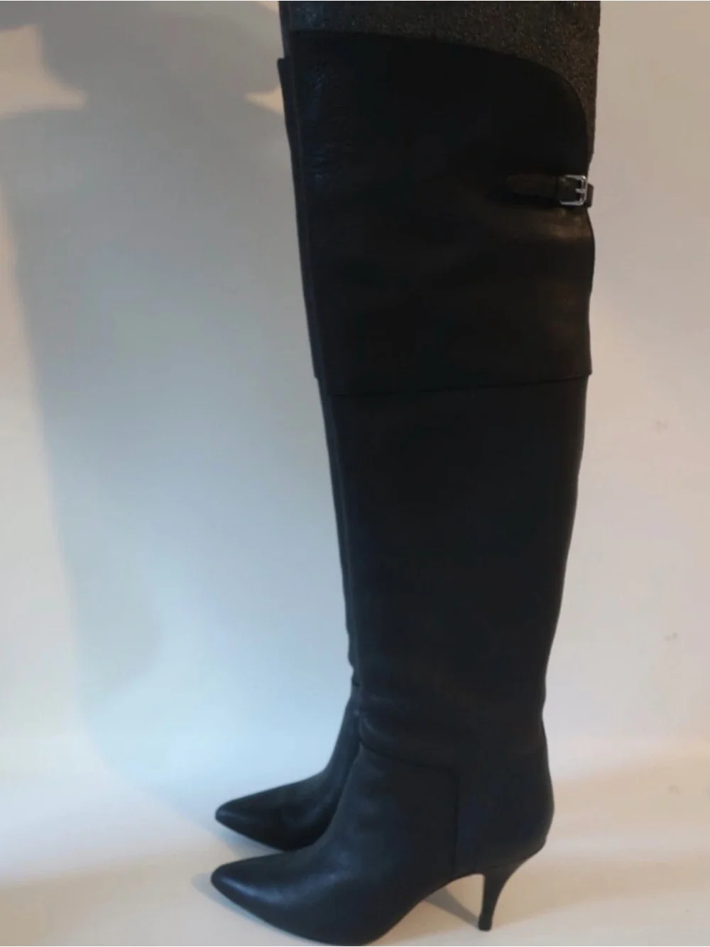 3.1 Philip Lim Black Over-the-Knee Leather Boots 39
